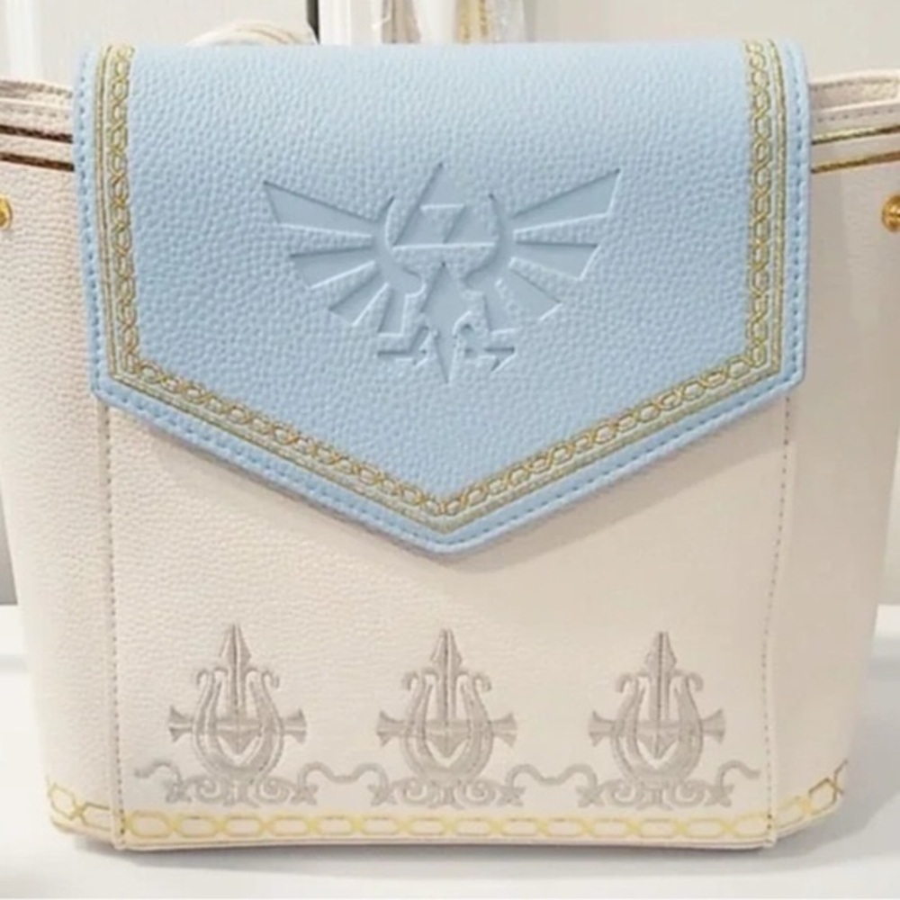 Zelda Nintendo Light Blue and Cream mini‎ backpack purse